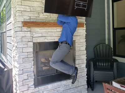 Professional Over-Fireplace TV Installation Project
